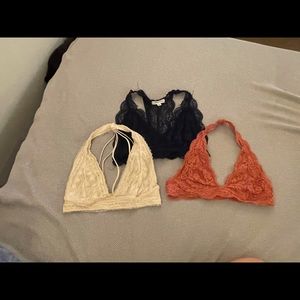 3 Halter Bralettes
